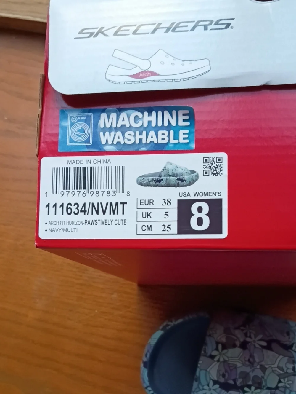 Skechers Women's Blue Floral Foamies Slide Sandals, Size 8, New In Box With Tags